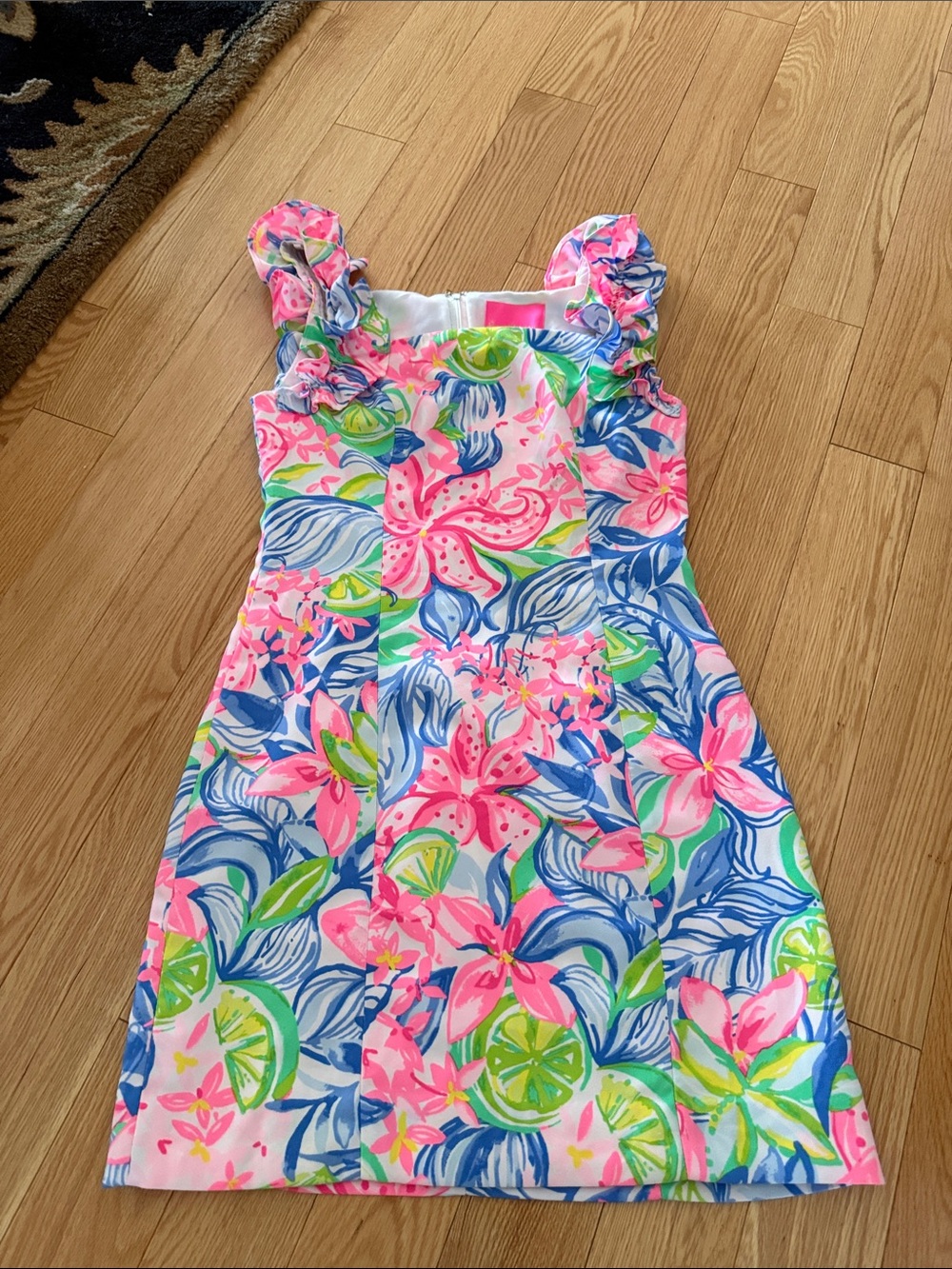 Women’s Sleeveless Floral Lilly Pulitzer Sundress - Pink & Blue